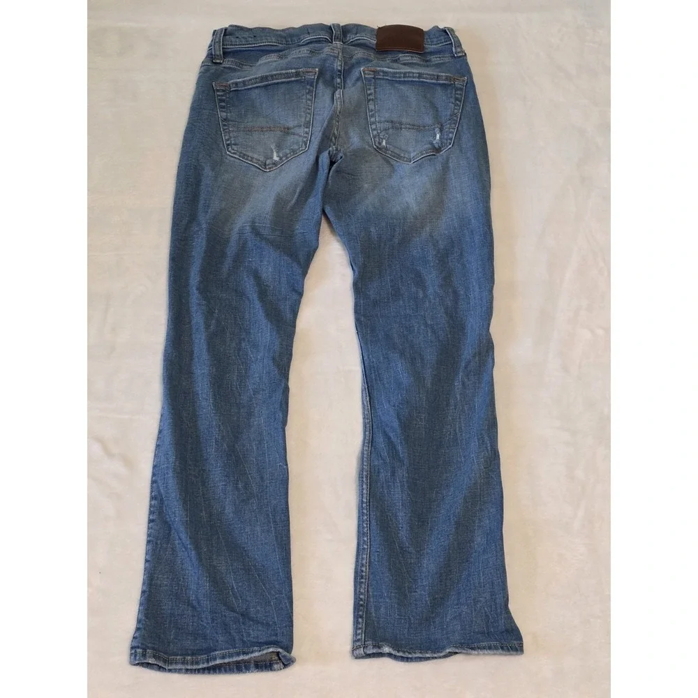 hollister mens size 30x30 distressed slim straight advanced stretch denim jeans